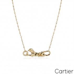 Cartier Yellow Gold Diamond Panthre De Cartier Necklace CRB7224737